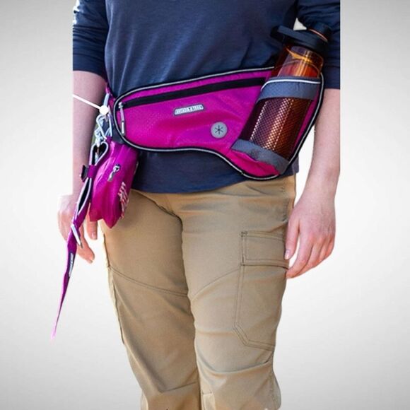 Arcadia Trail Hands Free Reflective Dog Leash‎ 4 FT Berry Walking Hiking - Picture 2 of 4